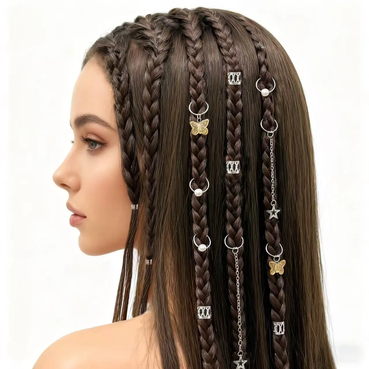 29 Pieces Star Butterfly Pendant Rope Twist Hair Rings for Dreadlock Wig Braid Accessories Non Slip Strong Grip
29 Pieces Star Butterfly Pendant Rope Twist Hair Rings for Dreadlock Wig Braid Accessories Non Slip Strong Grip