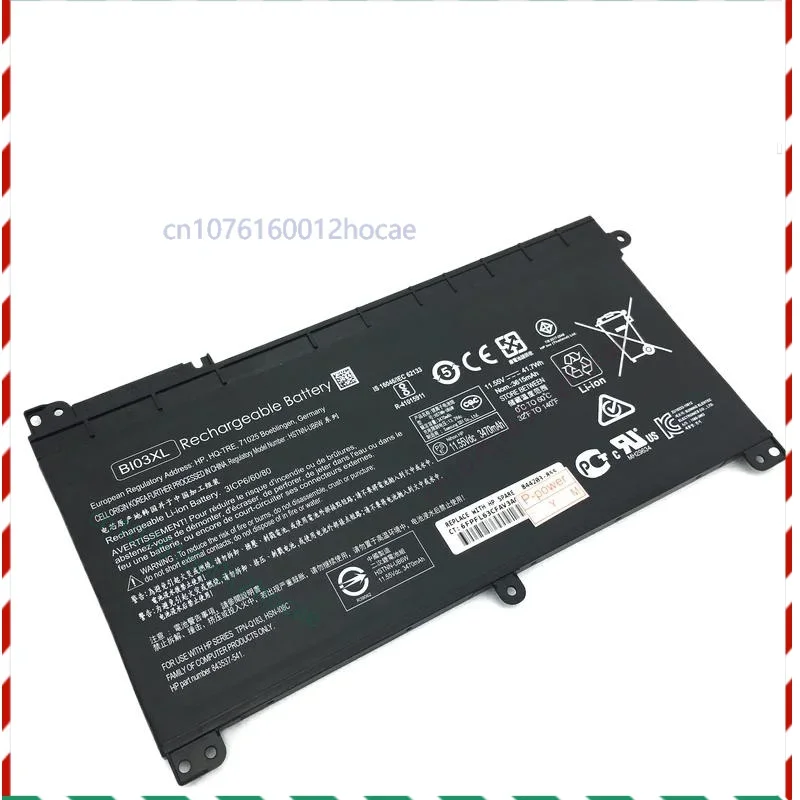 Genuine Original HSTNN-UB6W BI03XL B103XL TPN-Q183 HSN-I08C Laptop Battery For HP Pavilion X360 13-U000 M3-U000 Stream 14-AX000
Genuine Original HSTNN-UB6W BI03XL B103XL TPN-Q183 HSN-I08C Laptop Battery For HP Pavilion X360 13-U000 M3-U000 Stream 14-AX000