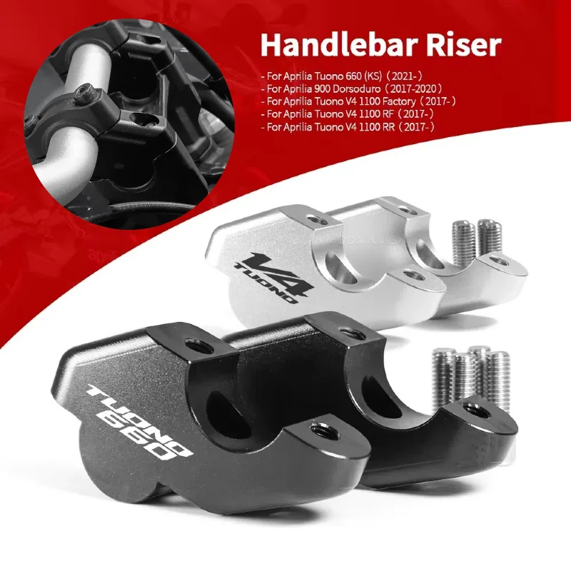 For Aprilia Tuono 660 V4 900 Dorsoduro 2017- Motorcycle Handlebar Riser Drag Handle Bar Clamp Extend Adapter
For Aprilia Tuono 660 V4 900 Dorsoduro 2017- Motorcycle Handlebar Riser Drag Handle Bar Clamp Extend Adapter