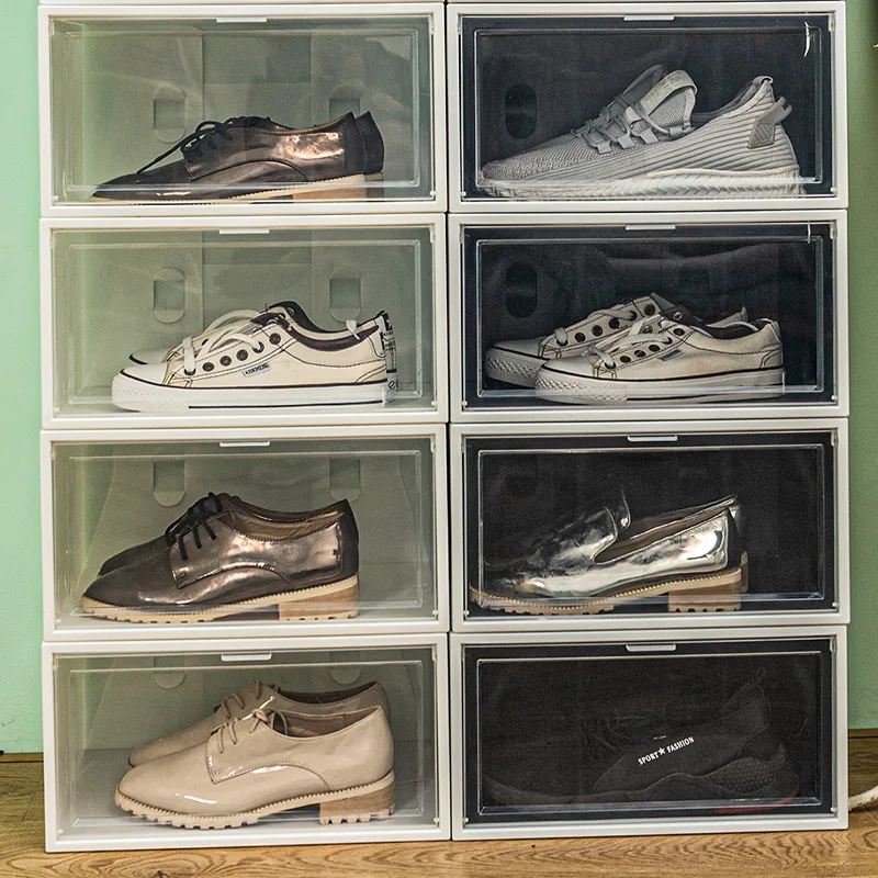Transparent shoe box storage box dust-proof transparent high-top shoe box flip shoe cabinet
Transparent shoe box storage box dust-proof transparent high-top shoe box flip shoe cabinet