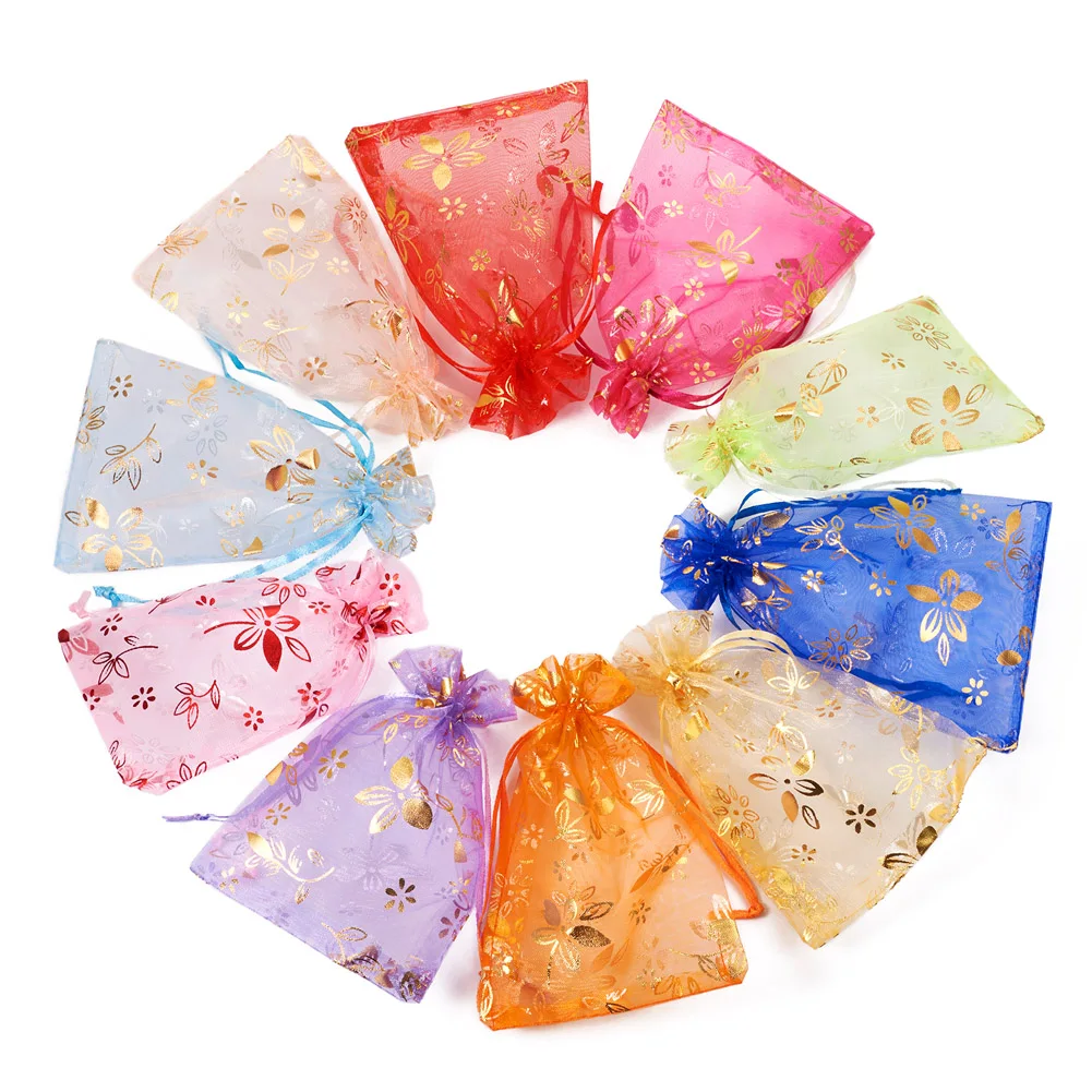 100Pcs Organza Drawstring Jewelry Pouches Wedding Party Gift Bags with Hot Stamping Flower Pattern For Present Jewelry Wrapping
100Pcs Organza Drawstring Jewelry Pouches Wedding Party Gift Bags with Hot Stamping Flower Pattern For Present Jewelry Wrapping