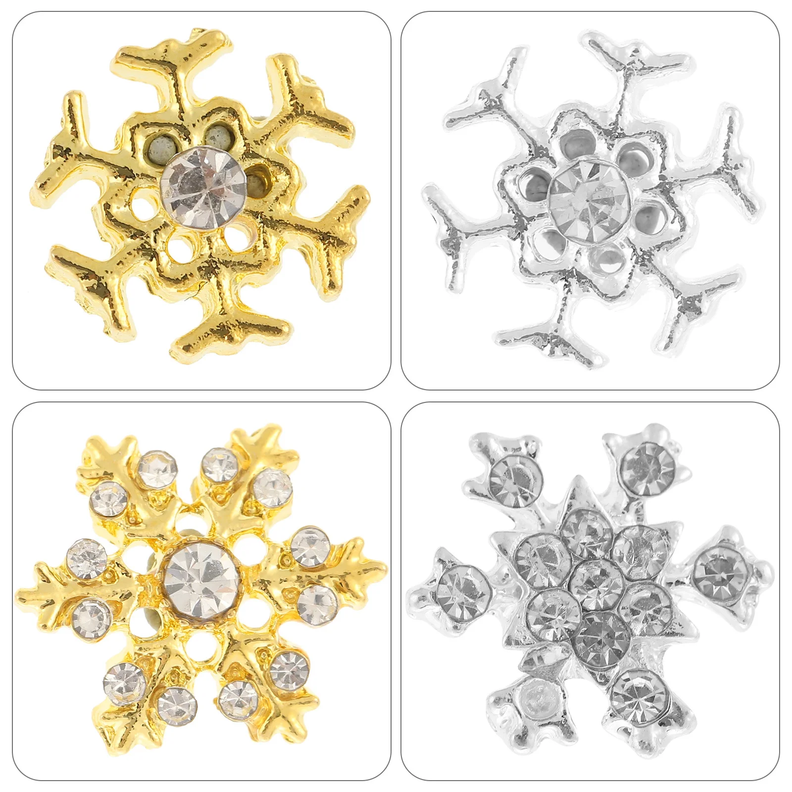 40Pcs Exquisite Snowflake Nail Decor Adorable Alloy DIY Art Holiday Wear-Resistant Delicate Snowflake Decor Adorable Nail Art
40Pcs Exquisite Snowflake Nail Decor Adorable Alloy DIY Art Holiday Wear-Resistant Delicate Snowflake Decor Adorable Nail Art