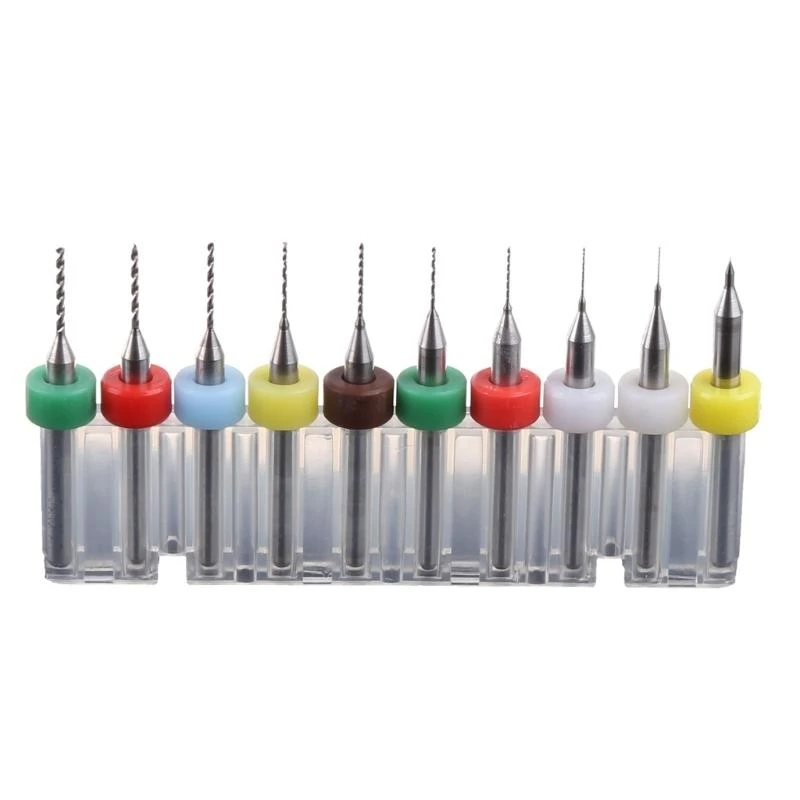 Y1AD 10Pcs 0.1mm to 1.0mm PCB Print Circuit Board Micro Drill Bits Set Tool
Y1AD 10Pcs 0.1mm to 1.0mm PCB Print Circuit Board Micro Drill Bits Set Tool