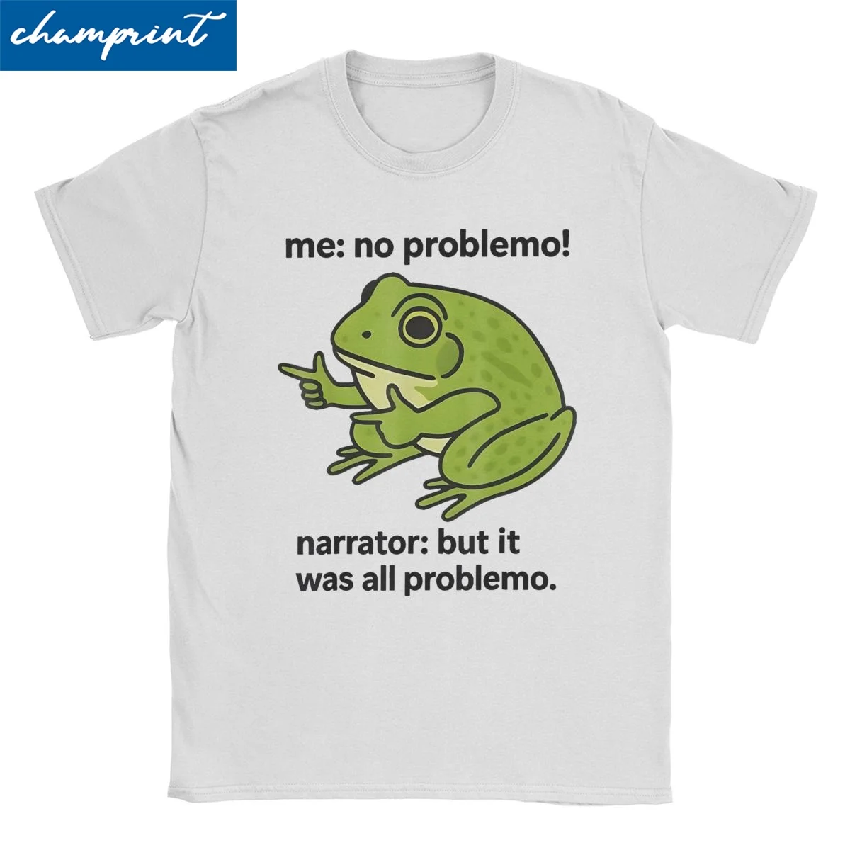 Frog Me No Problemo Narrator But It Was All Problemo Meme Футболки Мужские хлопковые футболки с круглым воротником и короткими рукавами Футболка 6XL Одежда
Frog Me No Problemo Narrator But It Was All Problemo Meme Футболки Мужские хлопковые футболки с круглым воротником и короткими рукавами Футболка 6XL Одежда