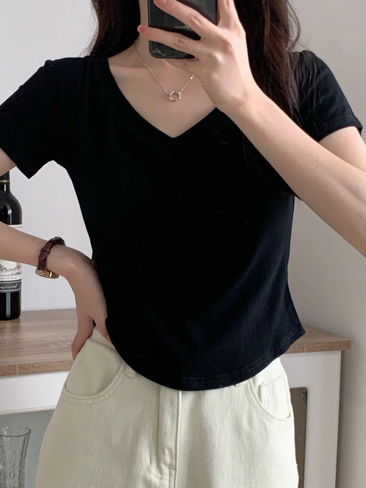 Футболка Slim Fit ort Sve V-Ne, женская осенняя футболка больших размеров, облегающая длина, неровный подол, базовый слойный топ
Футболка Slim Fit ort Sve V-Ne, женская осенняя футболка больших размеров, облегающая длина, неровный подол, базовый слойный топ