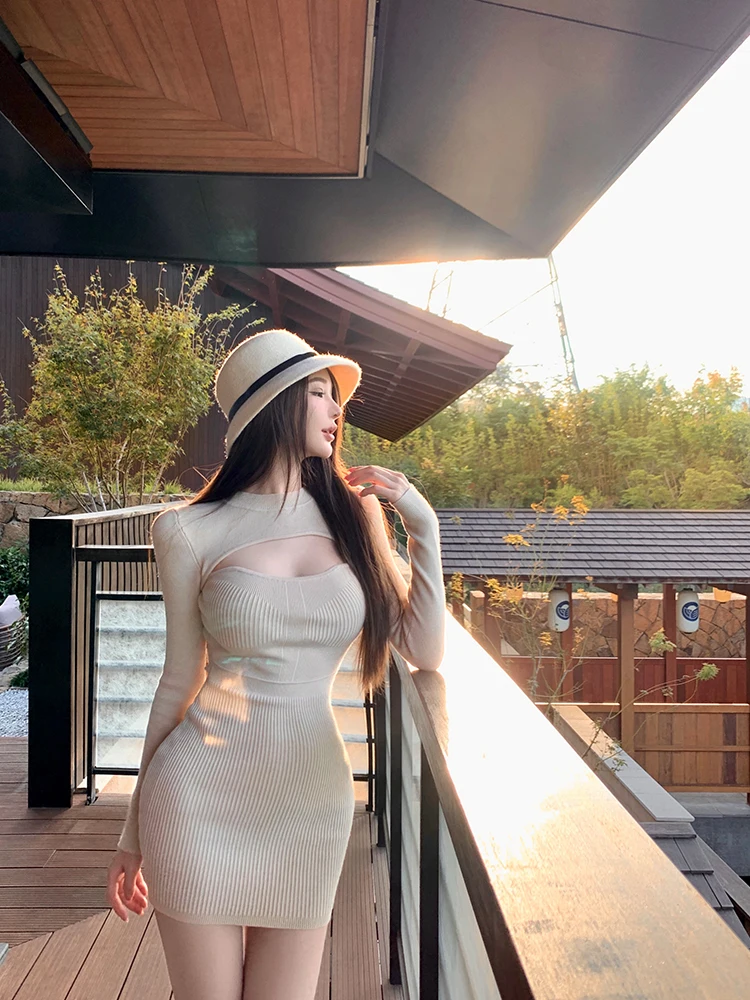 Корейское трикотажное платье-футляр Chill er Korean Sle Pure Desire с вырезами, облегающее, с длинными рукавами, для молодых женщин
Корейское трикотажное платье-футляр Chill er Korean Sle Pure Desire с вырезами, облегающее, с длинными рукавами, для молодых женщин