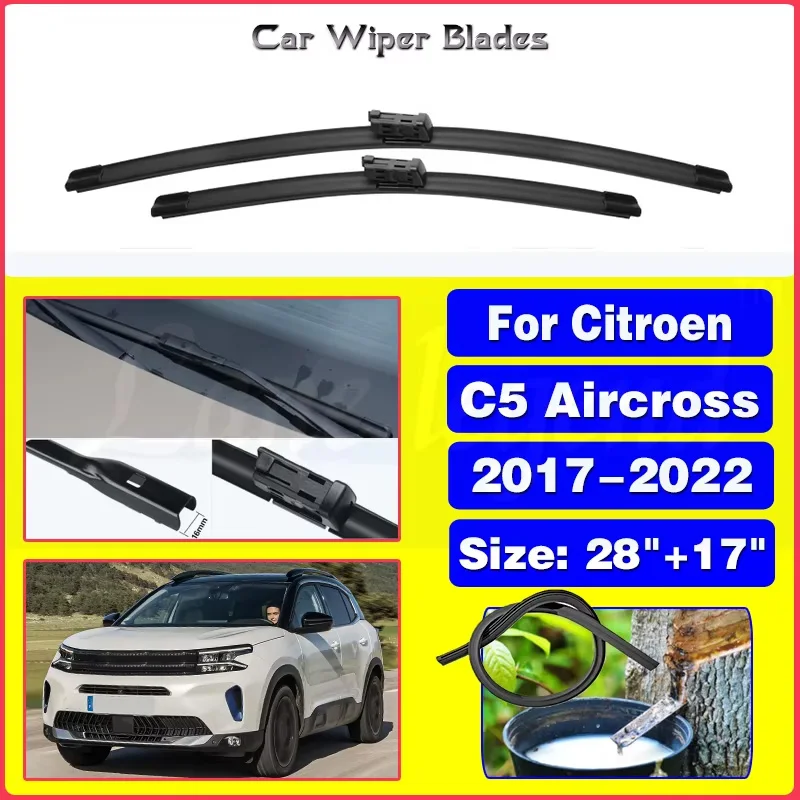 For Citroen C5 Aircross C5Aircross 2017 - 2022 Car Wiper Blades Front Windscreen Windshield Wipers Car Accessories 2021 28"+17"
For Citroen C5 Aircross C5Aircross 2017 - 2022 Car Wiper Blades Front Windscreen Windshield Wipers Car Accessories 2021 28"+17"