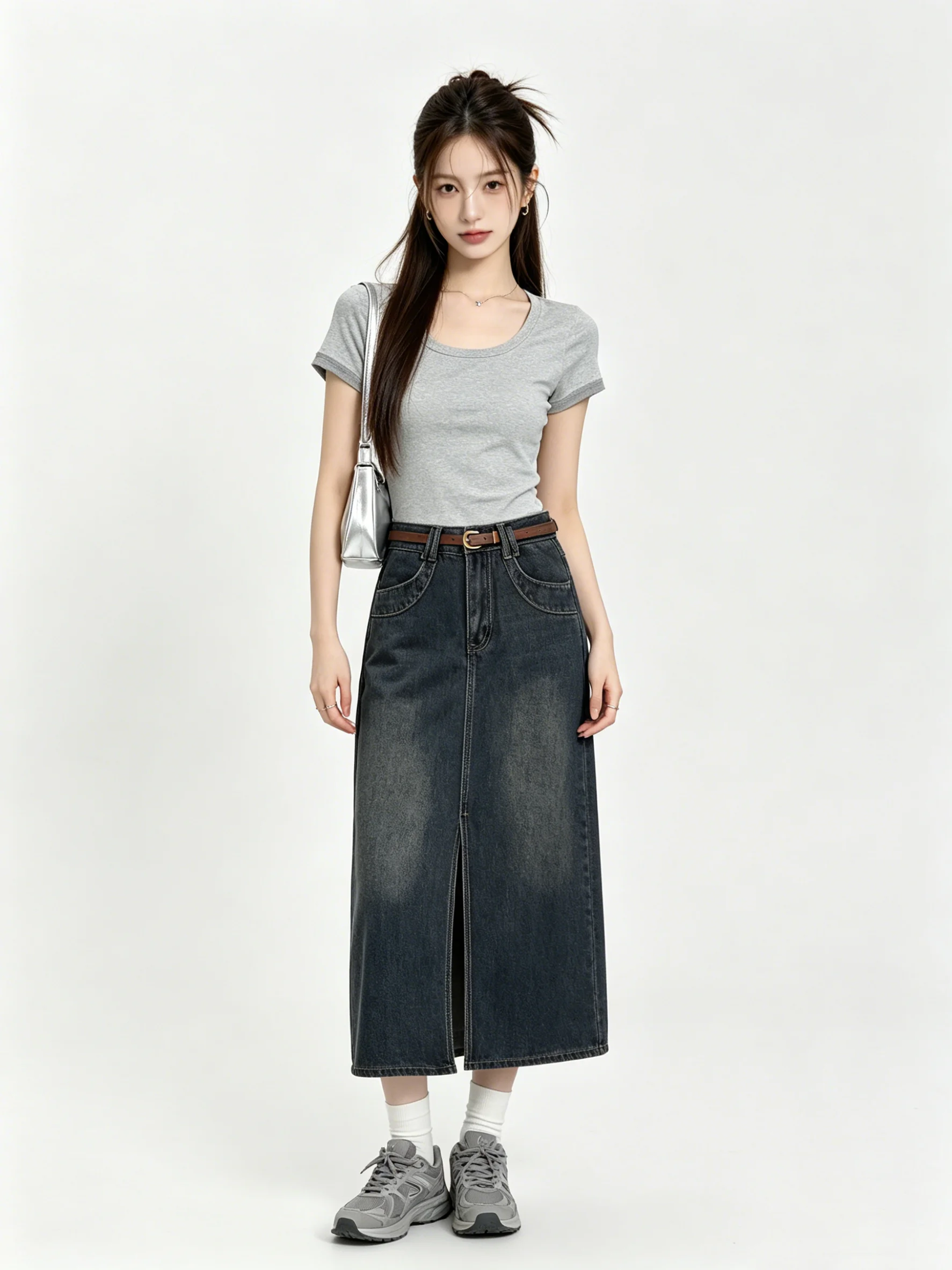 Spring New Retro Denim Versatile High Waist Slim Fit Half Skirt Korean Style Casual Mid-Length A-Line Skirt for Women
Spring New Retro Denim Versatile High Waist Slim Fit Half Skirt Korean Style Casual Mid-Length A-Line Skirt for Women