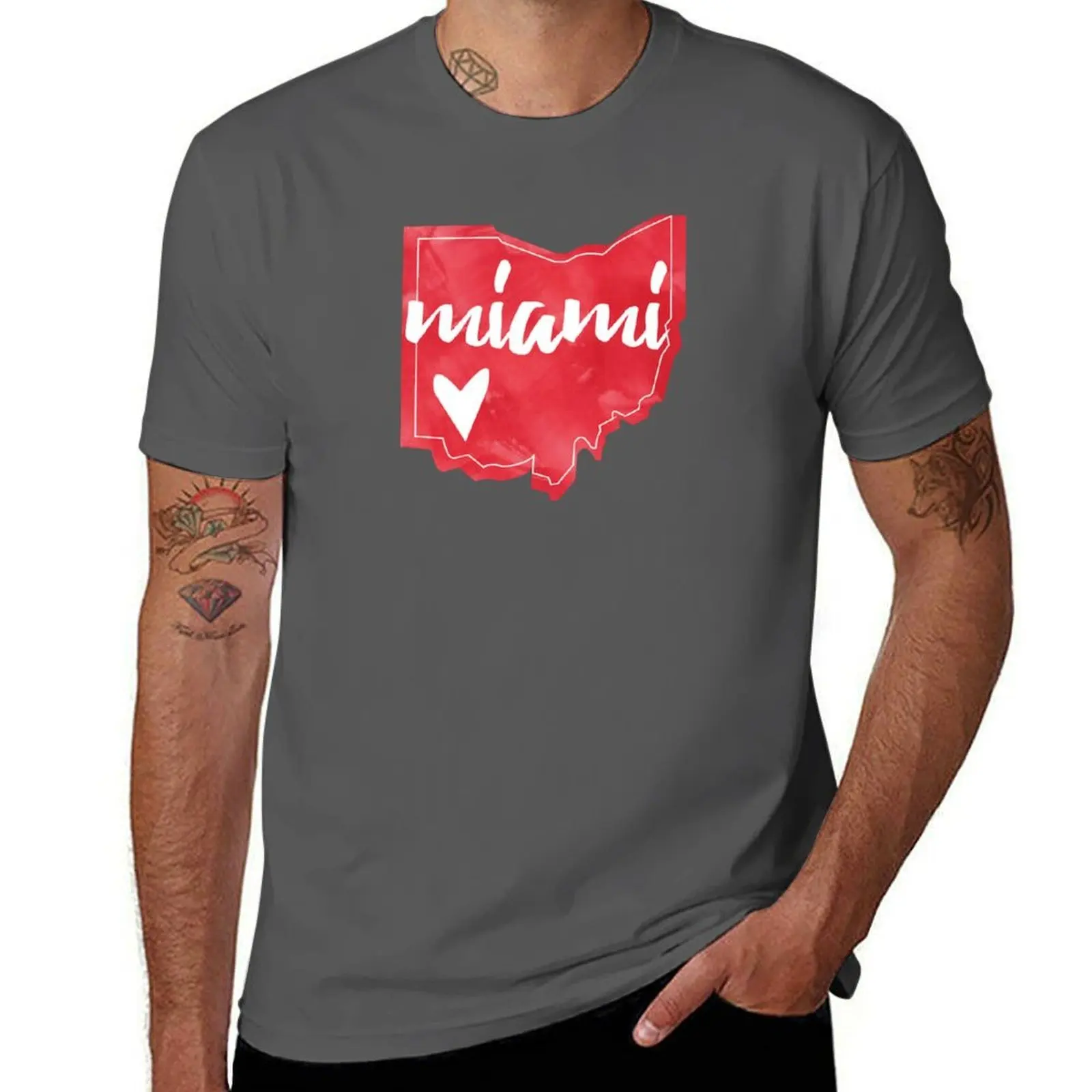 Miami - Miami University, Ohio Watercolor Heart T-Shirt Basic Simple Design Short Sleeve Shirt
Miami - Miami University, Ohio Watercolor Heart T-Shirt Basic Simple Design Short Sleeve Shirt