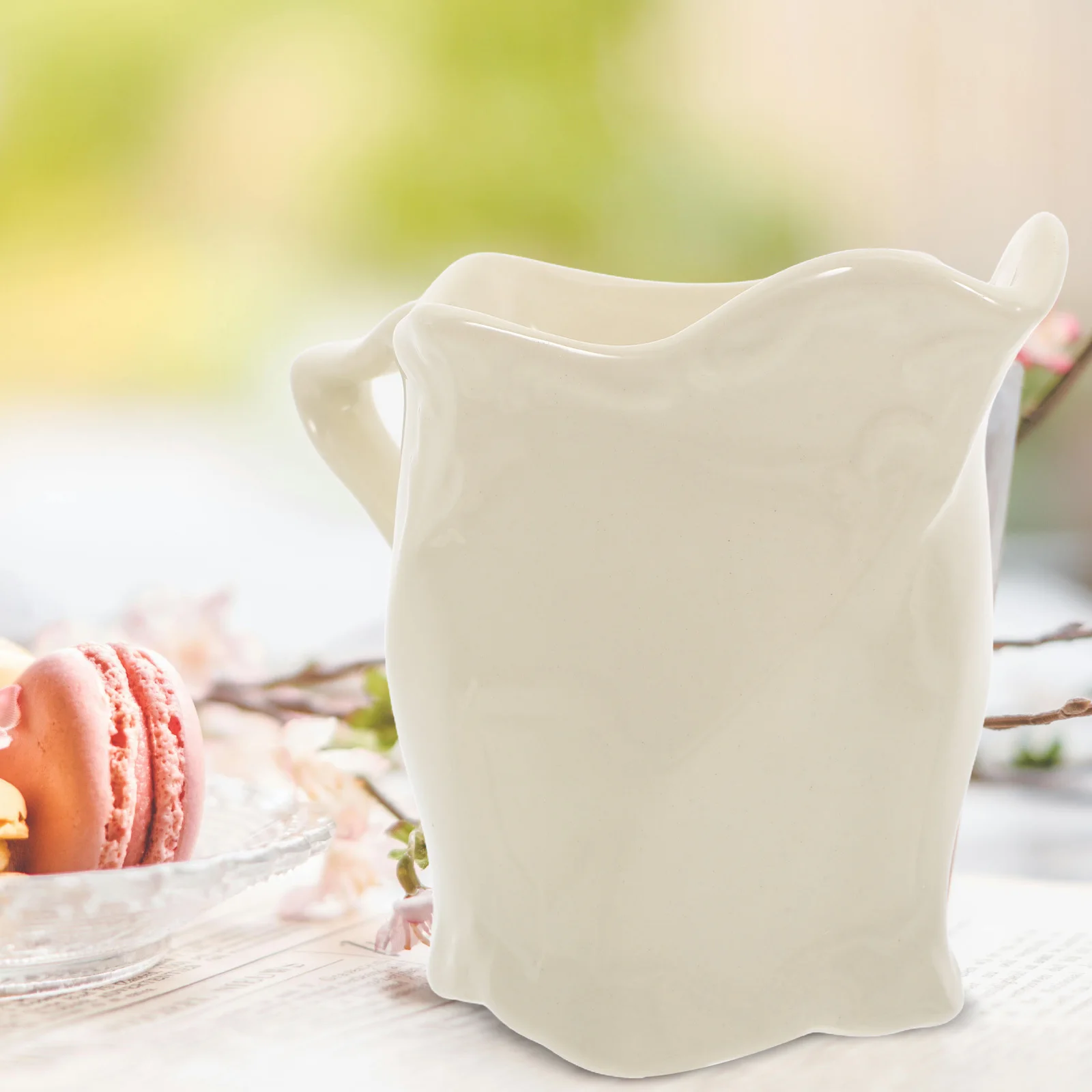 Beige Ceramic Creamer Jug Milk Pitcher Embossed Design Coffee Sugar Jar Vintage Latte Tea Frother Cup Dispenser
Beige Ceramic Creamer Jug Milk Pitcher Embossed Design Coffee Sugar Jar Vintage Latte Tea Frother Cup Dispenser