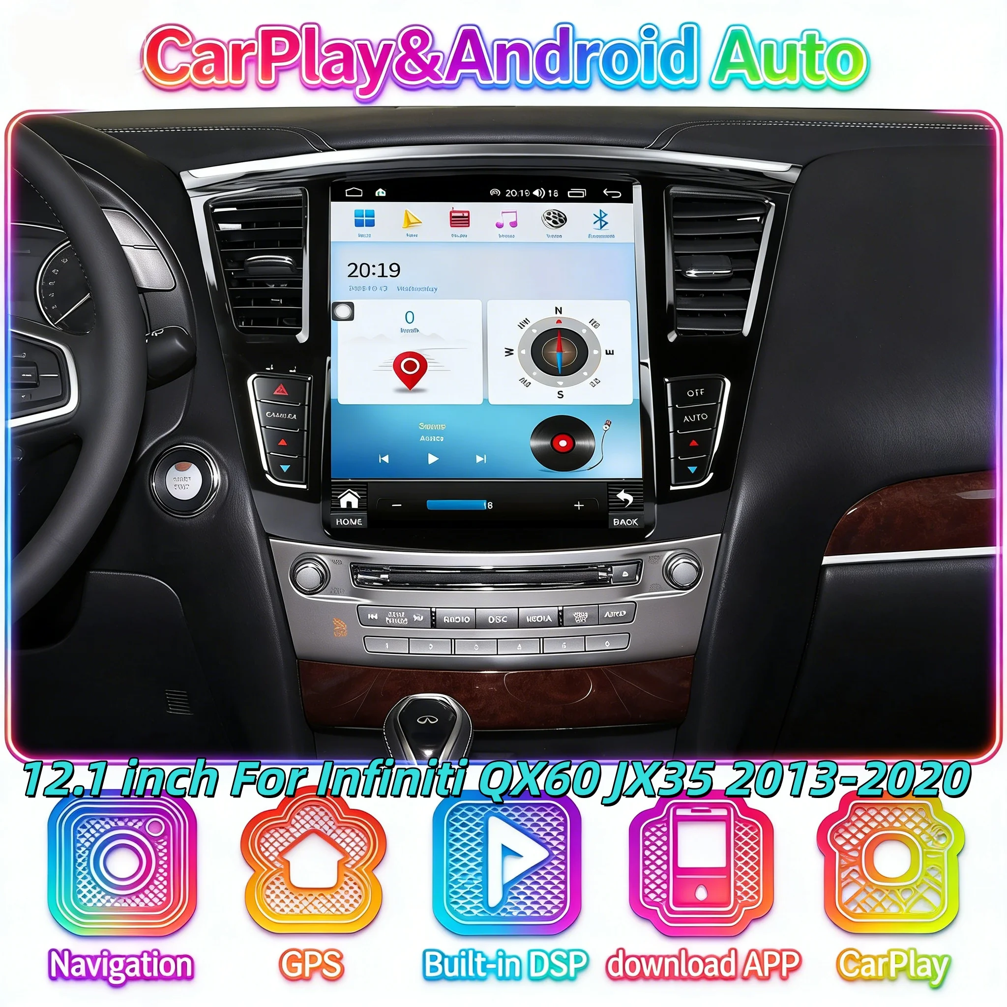 Multimedia Radio Carplay Bluetooth Player For Infiniti QX60 JX35 2013-2020 Android Auto Touch Screen Stereo Head Unit Stereo DSP
Multimedia Radio Carplay Bluetooth Player For Infiniti QX60 JX35 2013-2020 Android Auto Touch Screen Stereo Head Unit Stereo DSP
