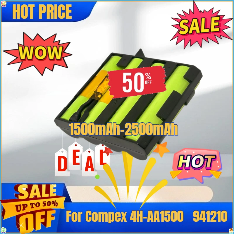 New Medical Battery 1500mAh-2500mAh for Compex 4H-AA1500 941210 Mi MI-Fitness Mi-Sport Performance Mi-ready US Rehab 400 Fit 1.0
New Medical Battery 1500mAh-2500mAh for Compex 4H-AA1500 941210 Mi MI-Fitness Mi-Sport Performance Mi-ready US Rehab 400 Fit 1.0