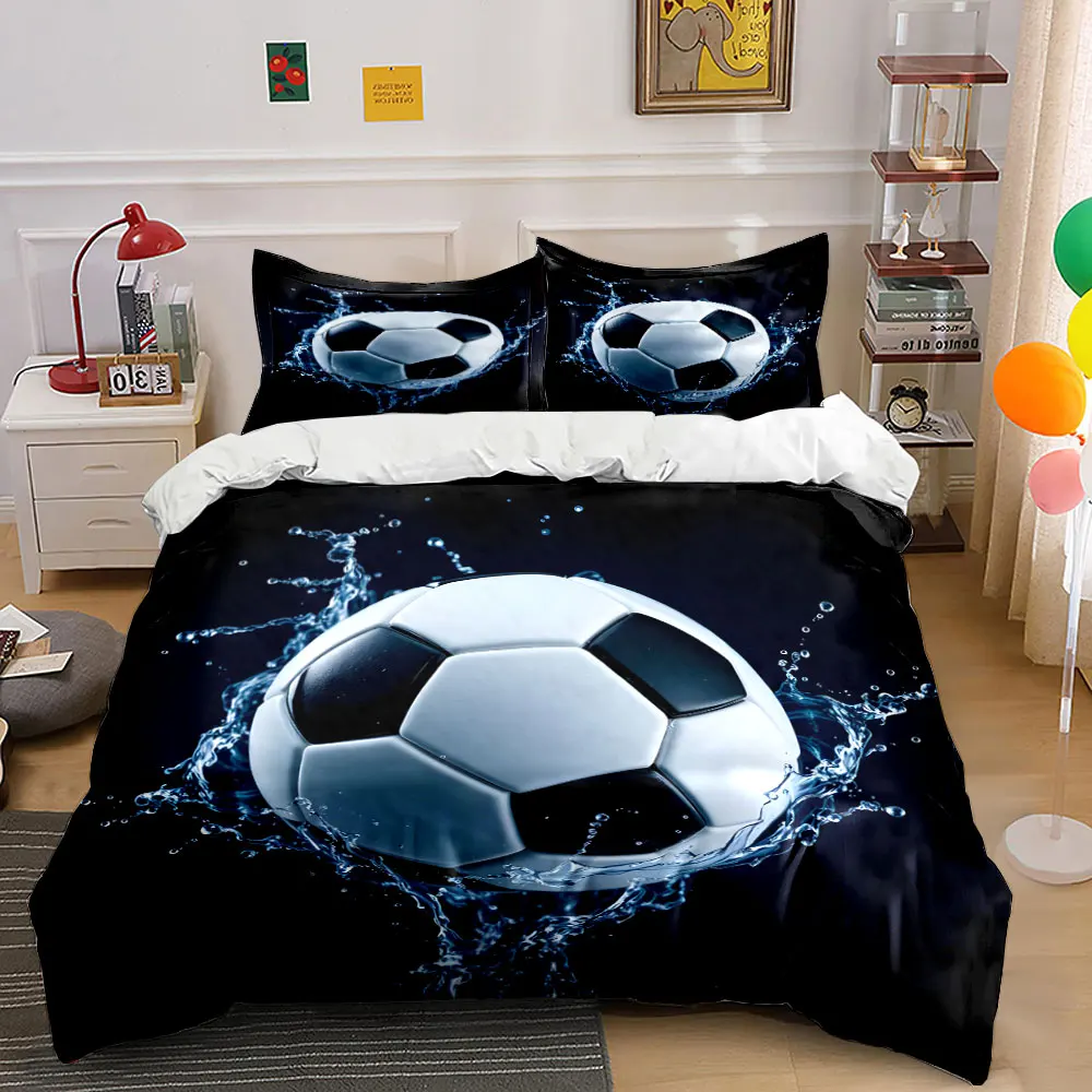 Soccer with Splashing Water Pattern Duvet Cover Set Digital Print Colorful Polyester Bedding with Zipper Closur for kids gifts
Soccer with Splashing Water Pattern Duvet Cover Set Digital Print Colorful Polyester Bedding with Zipper Closur for kids gifts