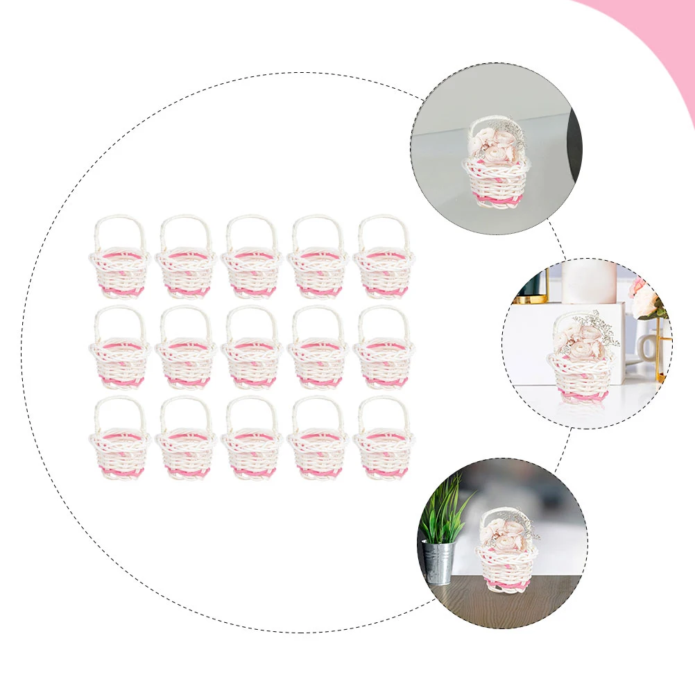15 Pcs Rattan Baskets Mini Woven Portable Flower Basket for Gifts Fruits Easter Child Storage Photo Props Candy Basket
15 Pcs Rattan Baskets Mini Woven Portable Flower Basket for Gifts Fruits Easter Child Storage Photo Props Candy Basket