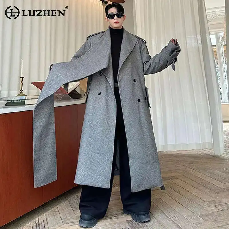 LUZHEN Designer Scarf Shawl Woolen Coat Splicing Multifunctional Elegance Luxury Stylish Double Breasted Men Trench Coat LZ7741
LUZHEN Designer Scarf Shawl Woolen Coat Splicing Multifunctional Elegance Luxury Stylish Double Breasted Men Trench Coat LZ7741