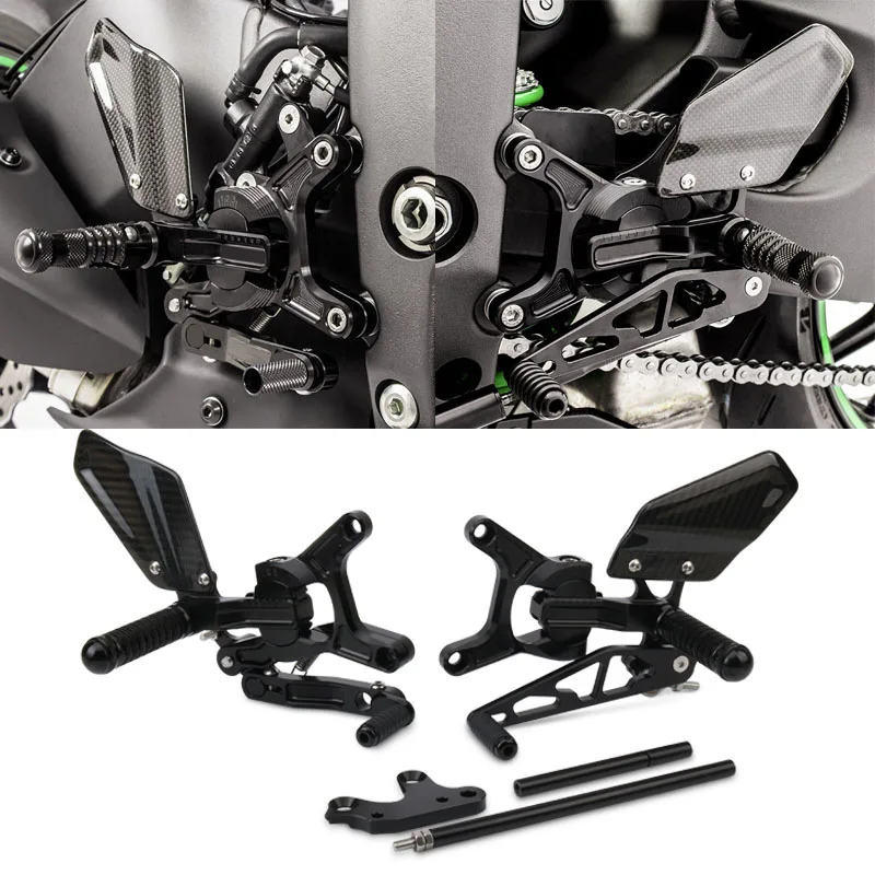 Motorcycle Carbon Fiber Adjustable Rearset Footpeg Footrest Rear Set Foot Peg Pedal Fit For ZX6R ZX-6R ZX 6R 2019-2025
Motorcycle Carbon Fiber Adjustable Rearset Footpeg Footrest Rear Set Foot Peg Pedal Fit For ZX6R ZX-6R ZX 6R 2019-2025