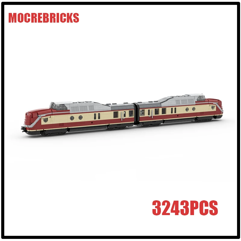 MOC City Railway Train BR 601 Double Headed Diesel Locomotive With Carriage Building Blocks Assembly Model Puzzle Kid Toy Bricks
MOC City Railway Train BR 601 Double Headed Diesel Locomotive With Carriage Building Blocks Assembly Model Puzzle Kid Toy Bricks