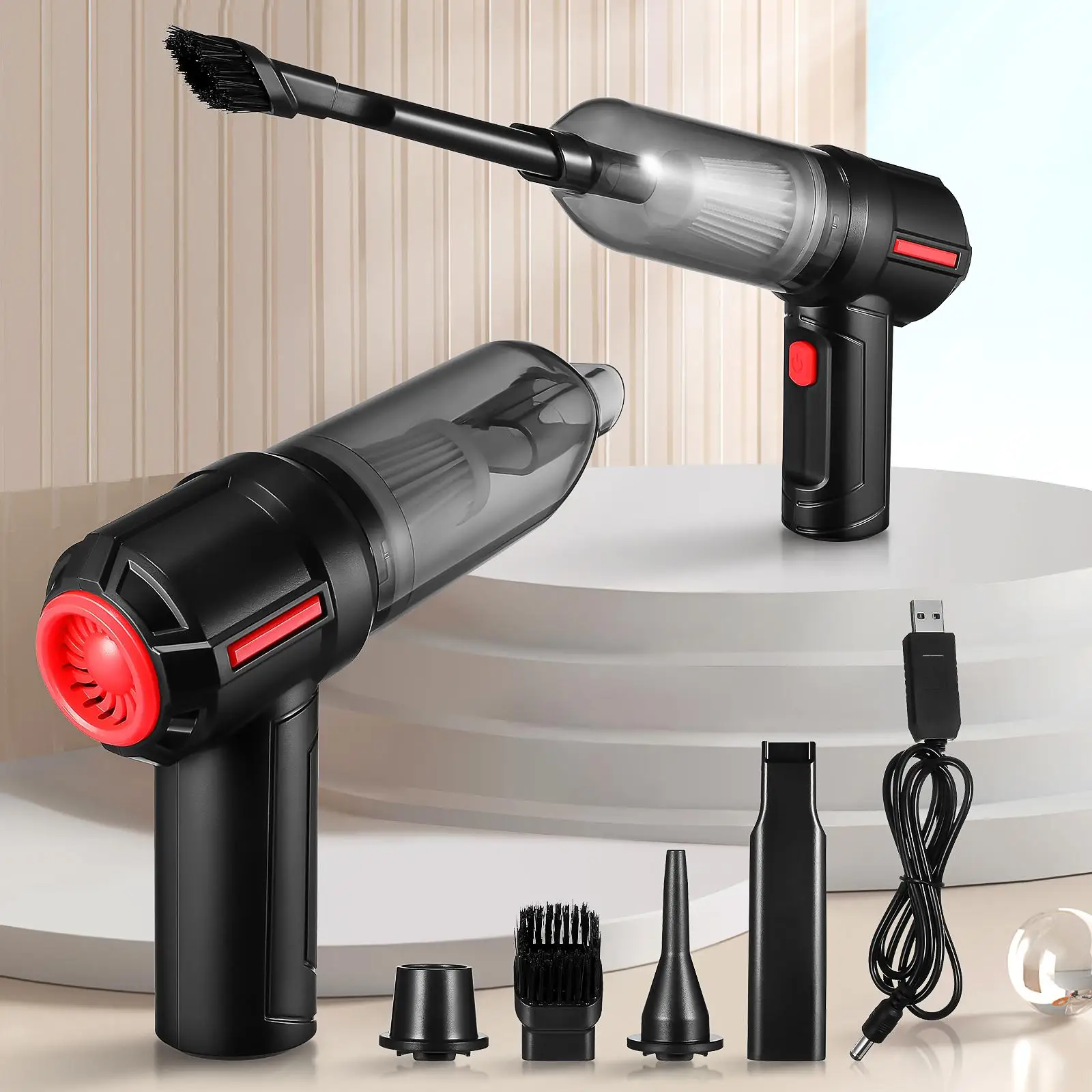 Cordless Handheld Vacuum Cleaner Powerful Motor Long Life Home Cleaning Dust Blower Plastic Vacuums Electric Air Duster
Cordless Handheld Vacuum Cleaner Powerful Motor Long Life Home Cleaning Dust Blower Plastic Vacuums Electric Air Duster