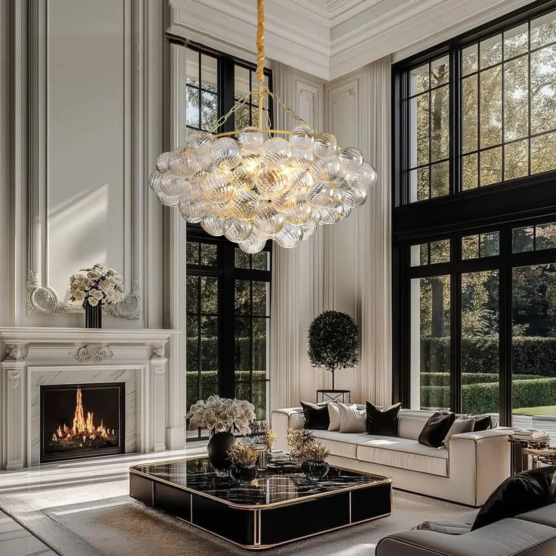 Mid Century Clear Glass Bubble Ball Chandeliers Lights Living Room Swirled Ribbed Globe Chandelier Bowl Dining Room Over Table
Mid Century Clear Glass Bubble Ball Chandeliers Lights Living Room Swirled Ribbed Globe Chandelier Bowl Dining Room Over Table