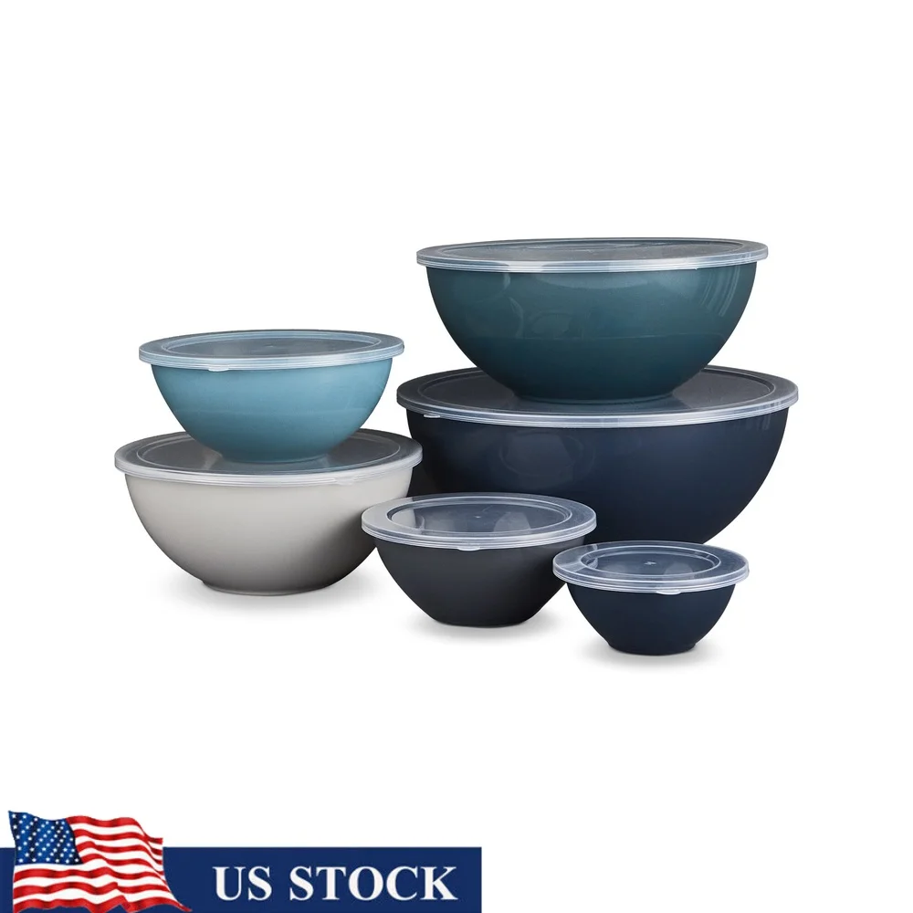 12 Piece Nesting Mixing Bowl Set with Easy G Lids Dishwasher Microwave Safe Non Stick Kitchen Essentials Meal Prep Cooking
12 Piece Nesting Mixing Bowl Set with Easy G Lids Dishwasher Microwave Safe Non Stick Kitchen Essentials Meal Prep Cooking