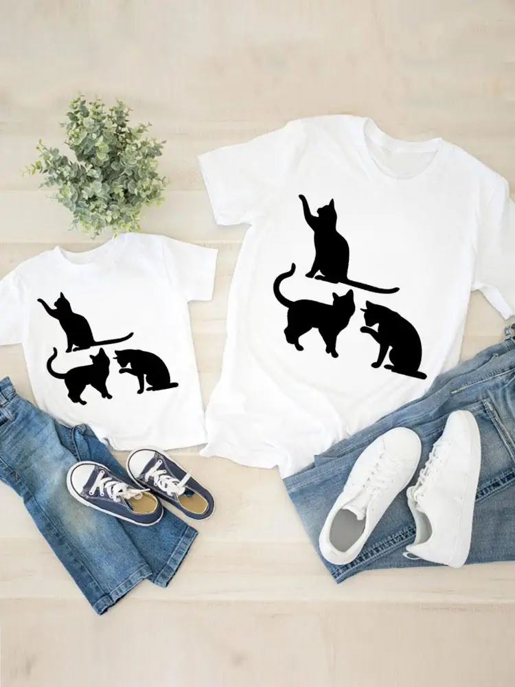 Clothing Women Cat Lovely Style New Kid Son Child Summer Family Matching Outfits Mom Mama Mother Tshirt Tee T-shirt Clothes
Clothing Women Cat Lovely Style New Kid Son Child Summer Family Matching Outfits Mom Mama Mother Tshirt Tee T-shirt Clothes