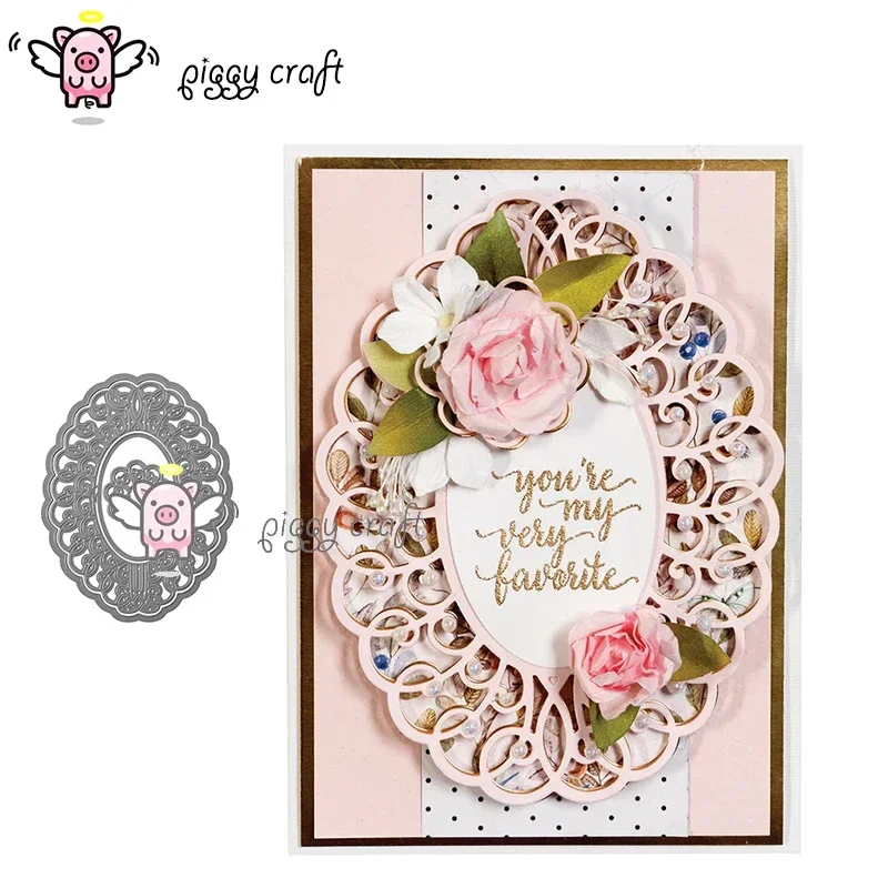 Piggy Craft metal cutting dies cut die mold Oval flower background Scrapbook paper craft album card punch knife art cutter die
Piggy Craft metal cutting dies cut die mold Oval flower background Scrapbook paper craft album card punch knife art cutter die