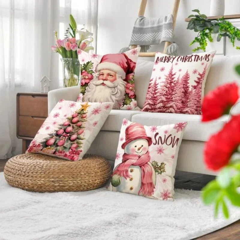 2023 New Pink Christmas Pillow Covers Pink Linen Santa Claus Pillow Cover Cute Christmas Cartoon Printed Pillow Covers
2023 New Pink Christmas Pillow Covers Pink Linen Santa Claus Pillow Cover Cute Christmas Cartoon Printed Pillow Covers