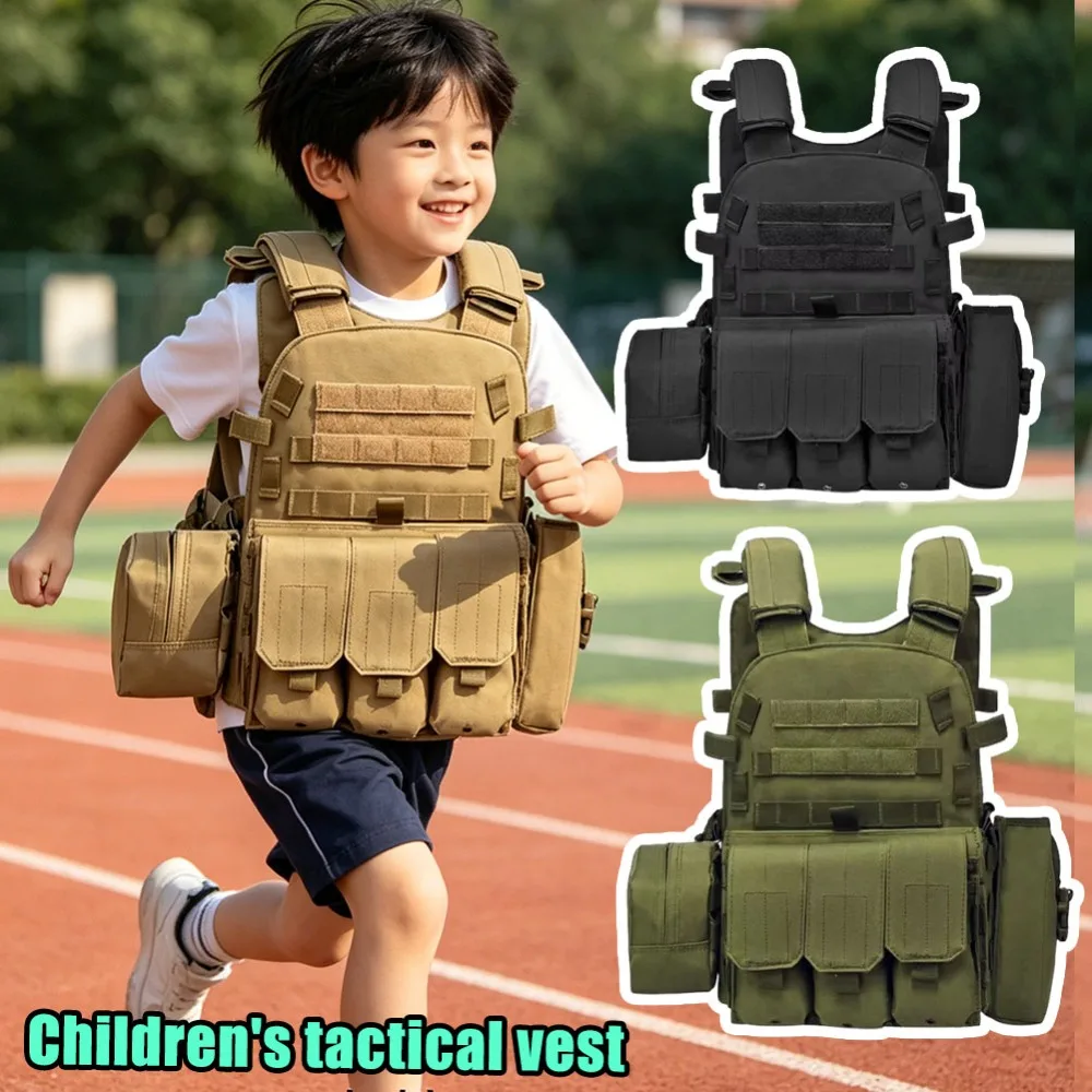 Kids Military Combat Vest Adjustable Tactical Airsoft Paintball Vest For Outdoor CS Game Cosplay Role Playing Children Costume
Kids Military Combat Vest Adjustable Tactical Airsoft Paintball Vest For Outdoor CS Game Cosplay Role Playing Children Costume