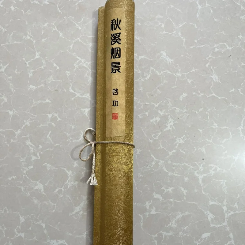 Antique-Style Famous Artist Calligraphy and Painting Qigong Autumn Stream Smoke Landscape Long Scroll Painting Scroll Living Roo 
Antique-Style Famous Artist Calligraphy and Painting Qigong Autumn Stream Smoke Landscape Long Scroll Painting Scroll Living Roo