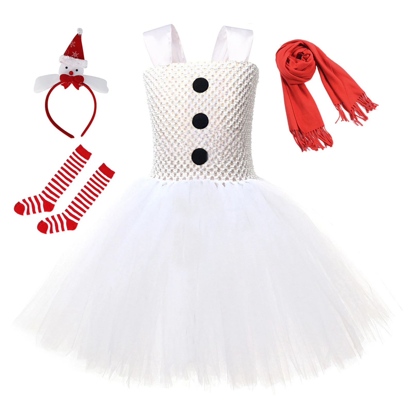 Christmas Snowman Puffy Skirt for Girls Children's Costume White Olaf Cosplay Princess TuTu Dress Holiday Performance Outfit
Christmas Snowman Puffy Skirt for Girls Children's Costume White Olaf Cosplay Princess TuTu Dress Holiday Performance Outfit