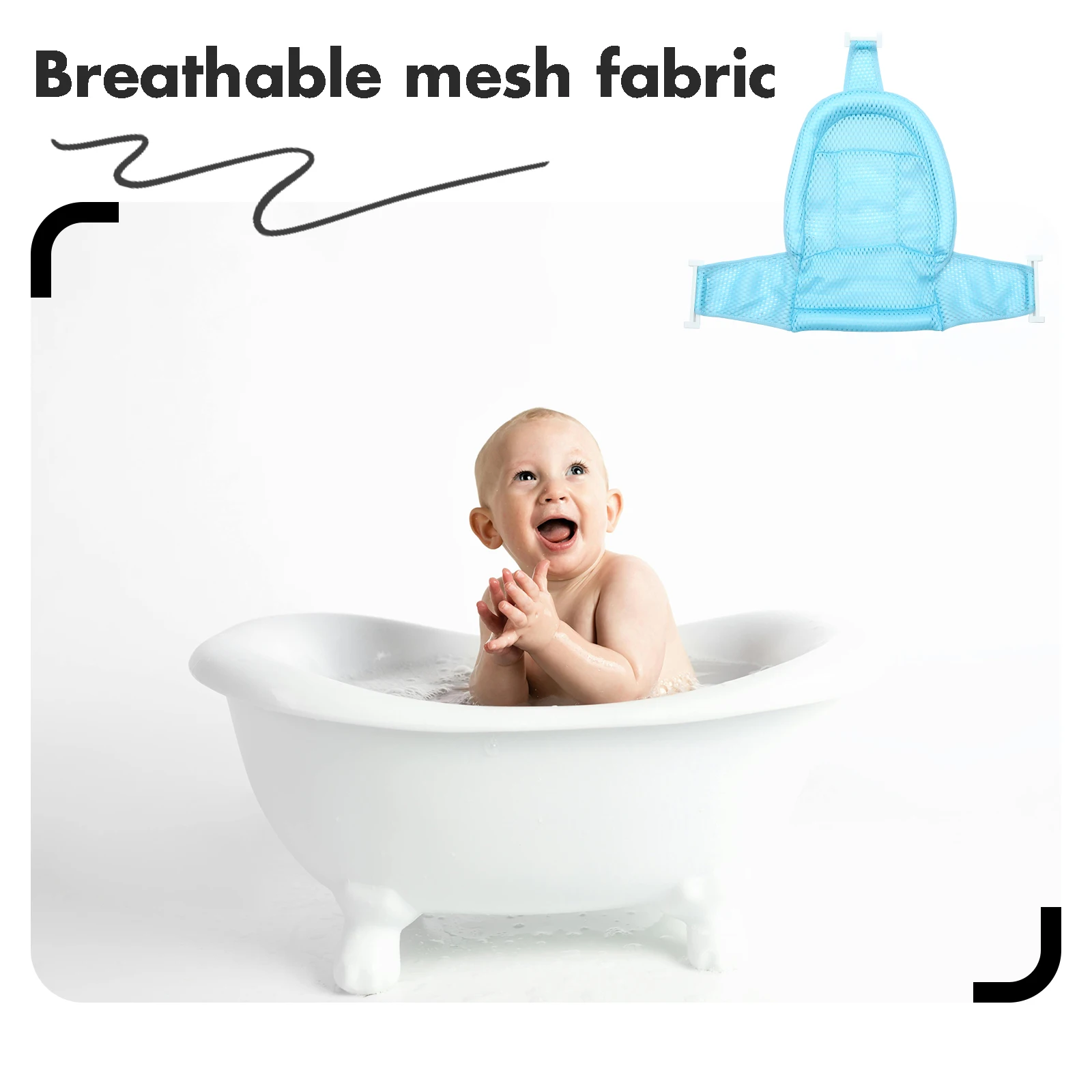 Baby Bath Support Net Durable PP Material Breathable Mesh Soft Comfortable Newborn Tub Shower Seat Adjustable Length
Baby Bath Support Net Durable PP Material Breathable Mesh Soft Comfortable Newborn Tub Shower Seat Adjustable Length