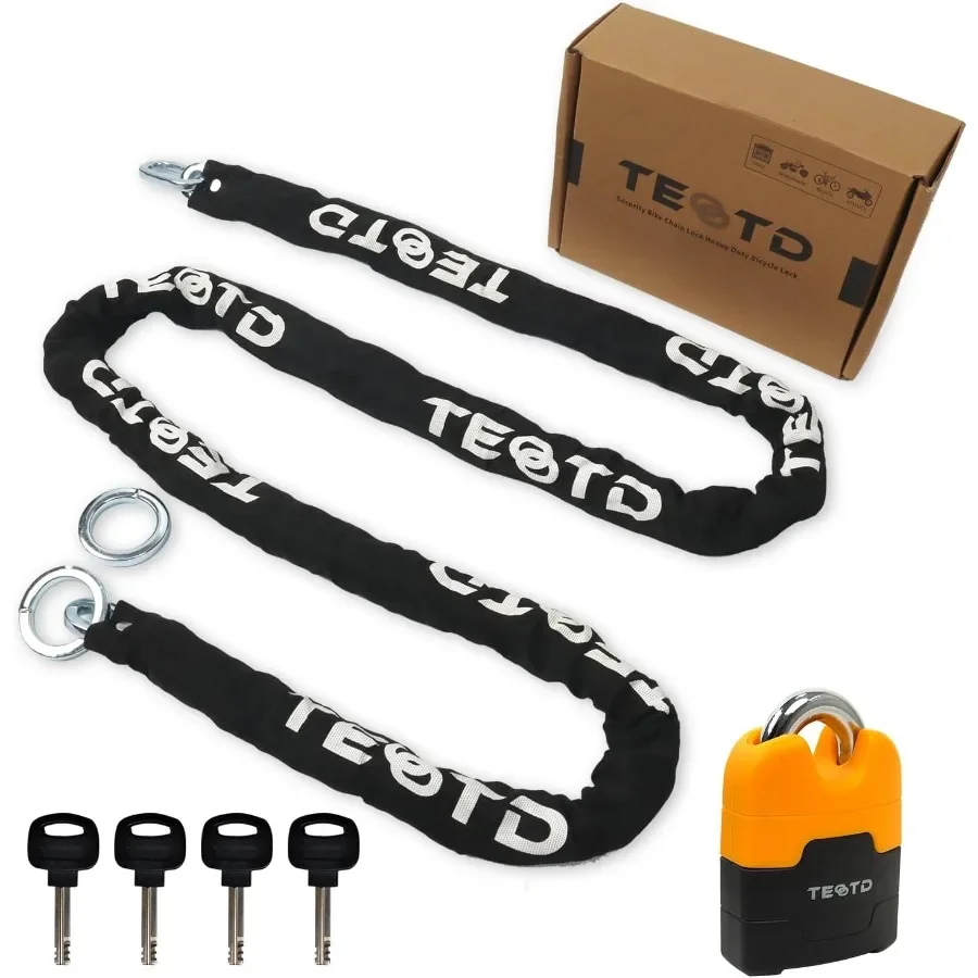 Heavy Duty AntiTheft Chain Lock 8.2ft 250cm Long 10mm Thick with 4 Keys Ideal for Securing Containers Trailers and ATV in Outdo
Heavy Duty AntiTheft Chain Lock 8.2ft 250cm Long 10mm Thick with 4 Keys Ideal for Securing Containers Trailers and ATV in Outdo