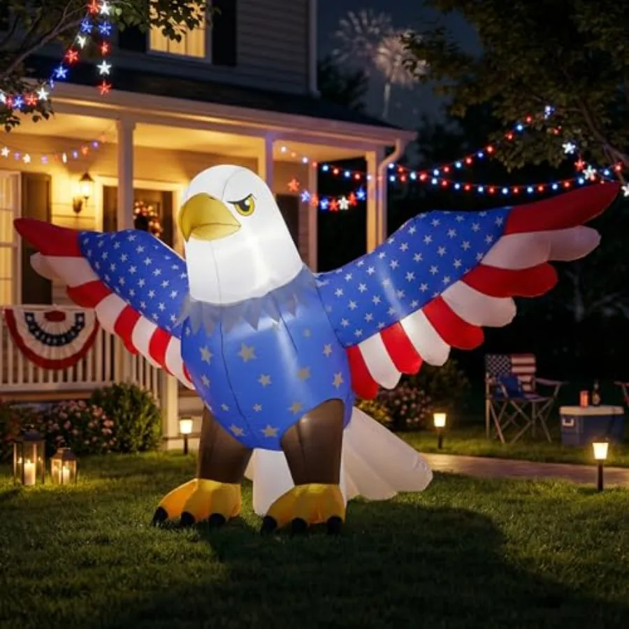 10FT Long Inflatable American Eagle 2-in-1 Decorations, 4th of July Parade Float Decorations and Golf Cart Decoration, Patrioti
10FT Long Inflatable American Eagle 2-in-1 Decorations, 4th of July Parade Float Decorations and Golf Cart Decoration, Patrioti
