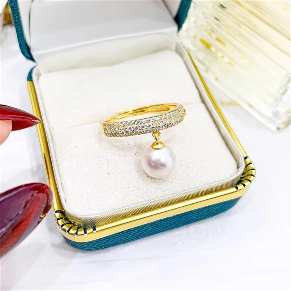 DIY Pearl Ring Accessories S925 Sterling Silver Ring Empty Holder, Gold and Silver Ring, Silver Decoration Fit 7-9mm Circle Z261
DIY Pearl Ring Accessories S925 Sterling Silver Ring Empty Holder, Gold and Silver Ring, Silver Decoration Fit 7-9mm Circle Z261