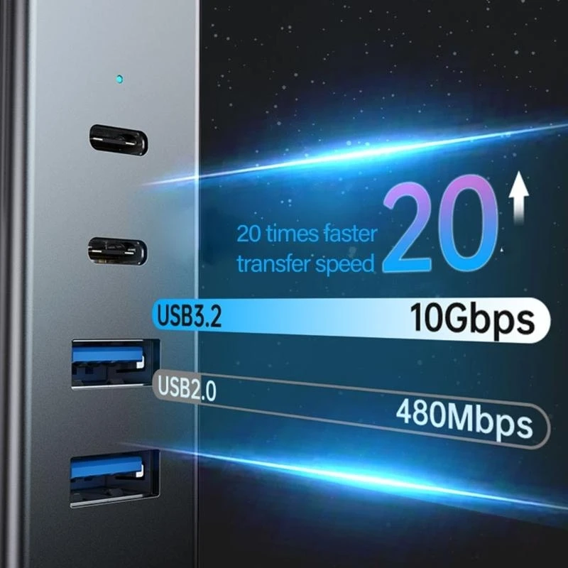 K43B USB C Hub 10Gbps 4 Port USB 3.2 Adapter Efficient For Laptops Desktops Smartphones Tablets Game Consoles Mouse Keyboards
K43B USB C Hub 10Gbps 4 Port USB 3.2 Adapter Efficient For Laptops Desktops Smartphones Tablets Game Consoles Mouse Keyboards