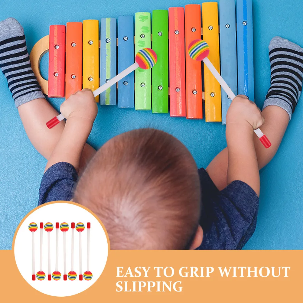 8Pcs Rainbow-Colored Lollipop Drumsticks Smooth Grip Plastic Drum Mallets for Kids Beginners Lightweight Percussion Sticks Music
8Pcs Rainbow-Colored Lollipop Drumsticks Smooth Grip Plastic Drum Mallets for Kids Beginners Lightweight Percussion Sticks Music