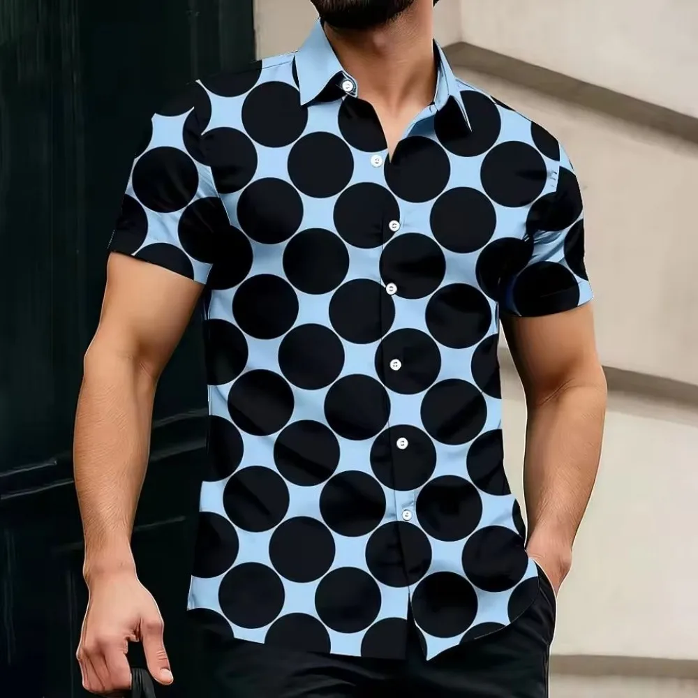 Hawaiian Shirt Men's Short Sleeve Buttons Simple Polka Dot Pattern Digital Print Summer Beach Style Comfortable Wear
Hawaiian Shirt Men's Short Sleeve Buttons Simple Polka Dot Pattern Digital Print Summer Beach Style Comfortable Wear