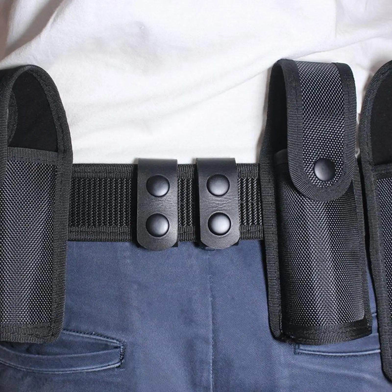 PU Leather Belt Keeper Holder Double Snap Button Closure Strap Accessories for EMT Fire Fighters
PU Leather Belt Keeper Holder Double Snap Button Closure Strap Accessories for EMT Fire Fighters