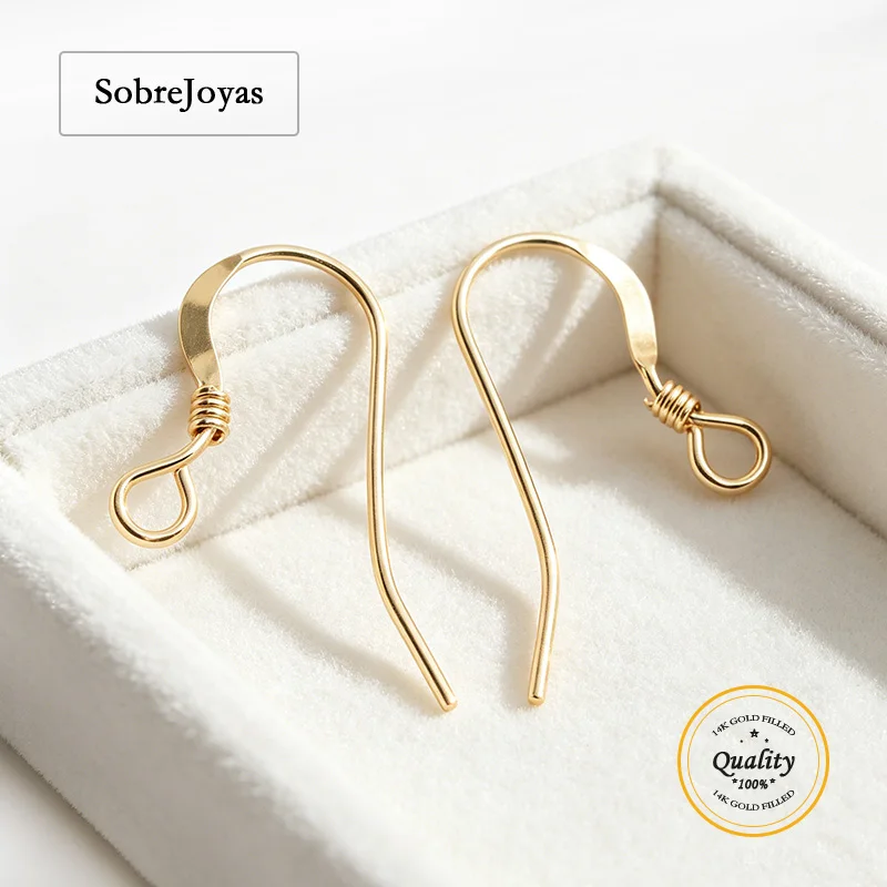 14K Gold Filled Ear Wire Flat with Coil for Jewelry Making Earrings Accessories Clasps DIY Gold Ear Wire
14K Gold Filled Ear Wire Flat with Coil for Jewelry Making Earrings Accessories Clasps DIY Gold Ear Wire