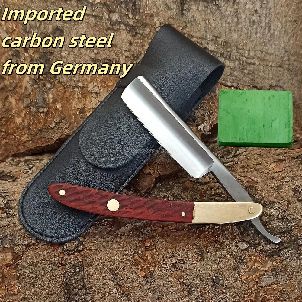 4pcs/set German Carbon Steel Straight Edge Razor 440C Professional Hair Salon Beard Shaver Stainless Steel Red Sandalwood Handle
4pcs/set German Carbon Steel Straight Edge Razor 440C Professional Hair Salon Beard Shaver Stainless Steel Red Sandalwood Handle