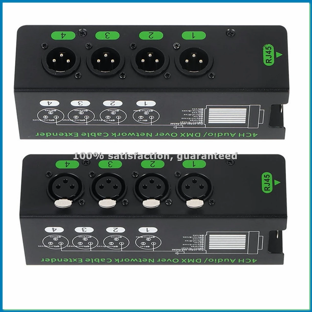 1Pair 4CH 3 Pin Audio/ over Network Cable Extender DMX512 Network Signal Extender XLR to RJ45 Adapter 1 Male+1 Female-A79M
1Pair 4CH 3 Pin Audio/ over Network Cable Extender DMX512 Network Signal Extender XLR to RJ45 Adapter 1 Male+1 Female-A79M