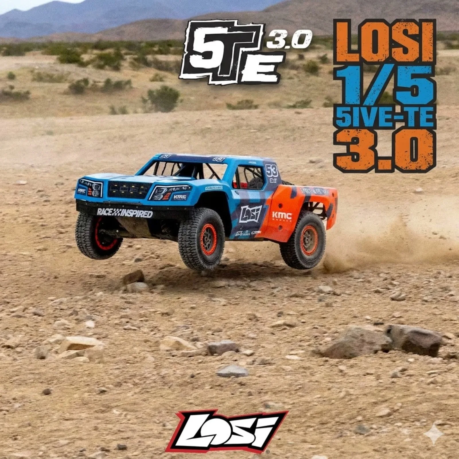 LOSI 1/5 5IVE-TE 3.0 Remote Control Electric 4WD Brushless Desert Truck Off-road Vehicle RC Model Car Adult and Children's Toys
LOSI 1/5 5IVE-TE 3.0 Remote Control Electric 4WD Brushless Desert Truck Off-road Vehicle RC Model Car Adult and Children's Toys