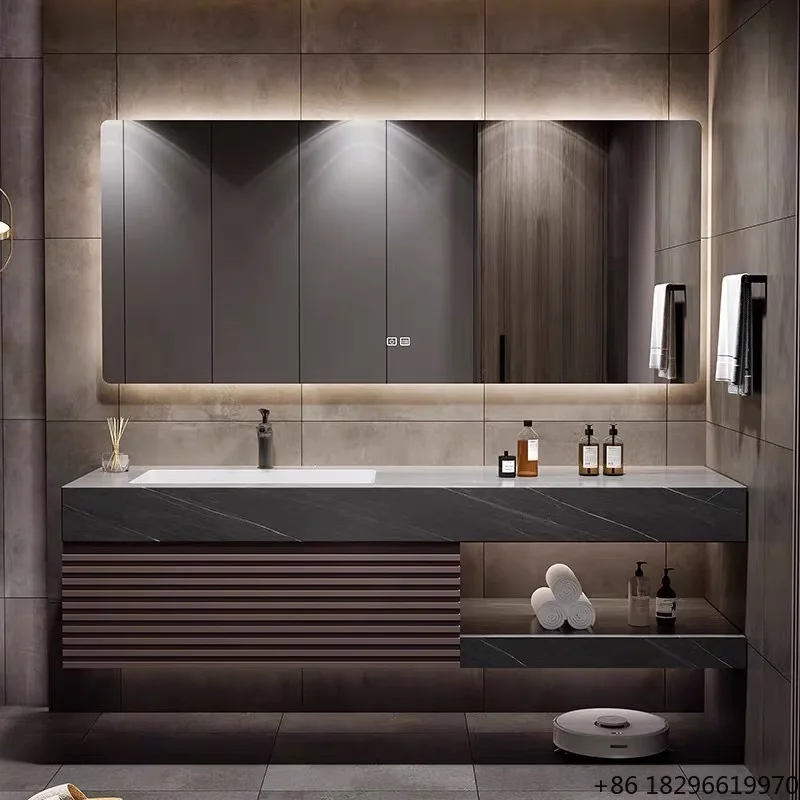 Wall Mounted Ceramic Basin Wooden Bathroom Cabinet with LED Mirror Vanity Sink for Home Hotel
Wall Mounted Ceramic Basin Wooden Bathroom Cabinet with LED Mirror Vanity Sink for Home Hotel