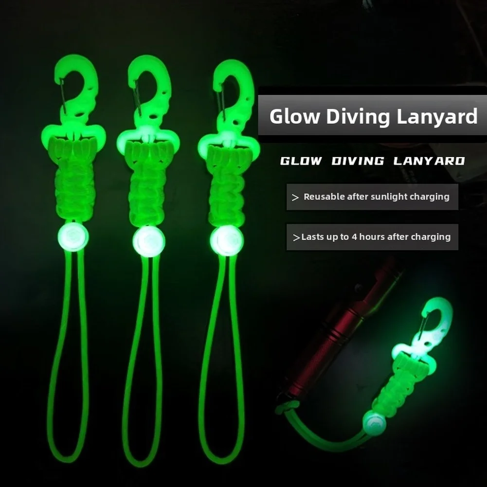 Diving Lanyard with Light-Absorbing Glow Function for Flashlight Camera Waterproof Housing PA6 304 Stainless Steel
Diving Lanyard with Light-Absorbing Glow Function for Flashlight Camera Waterproof Housing PA6 304 Stainless Steel