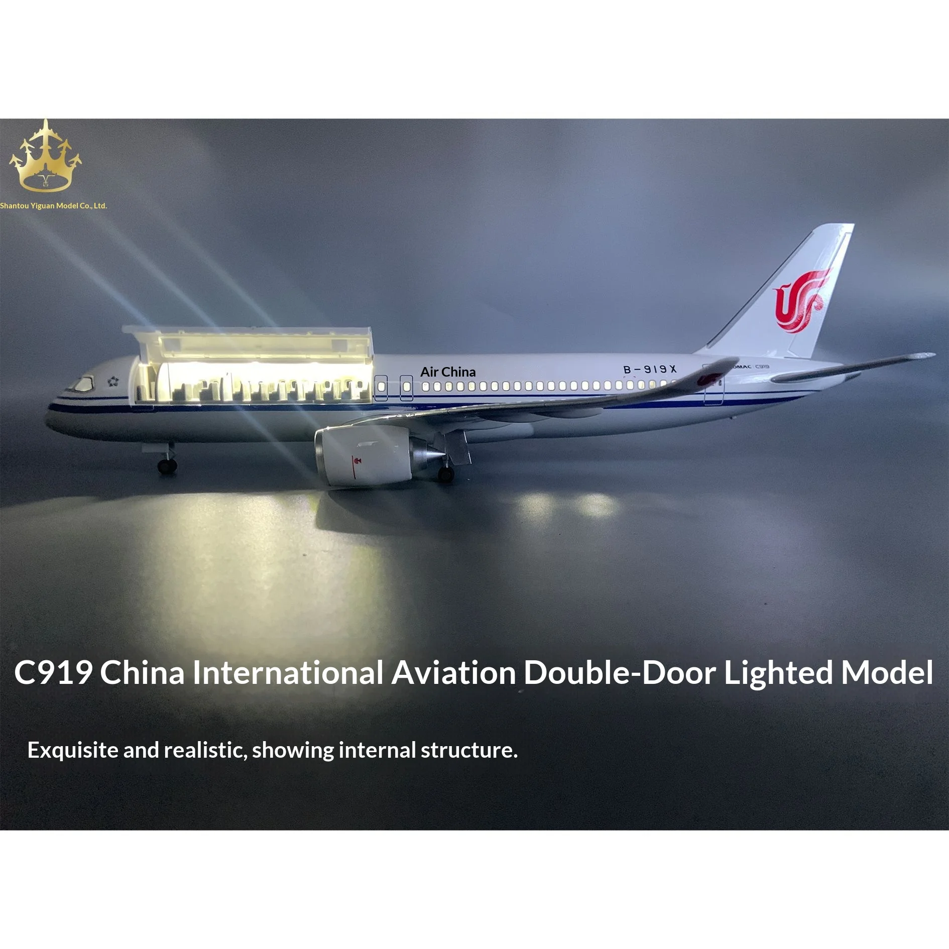 Airplane Model Comac C919 Air China 47cm Simulation Static Aircraft With Lights And Wheels For Collectors Display
Airplane Model Comac C919 Air China 47cm Simulation Static Aircraft With Lights And Wheels For Collectors Display