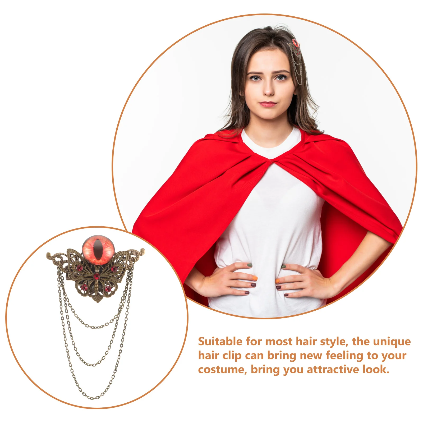 Evil Eye Hair Clip Brooch Pin Gothic Style Lightweight Hairpin for Women Party Clothes Accessory Hair Clips Brooch Pin
Evil Eye Hair Clip Brooch Pin Gothic Style Lightweight Hairpin for Women Party Clothes Accessory Hair Clips Brooch Pin