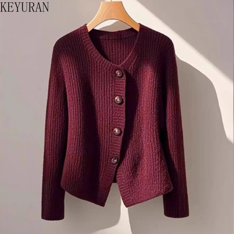 Autumn Winter Knitted Cardigan Women's Clothing Korean Chic Solid V-neck Long Sleeve Commute Soft Sweaters Mujer Knitwear Tops
Autumn Winter Knitted Cardigan Women's Clothing Korean Chic Solid V-neck Long Sleeve Commute Soft Sweaters Mujer Knitwear Tops