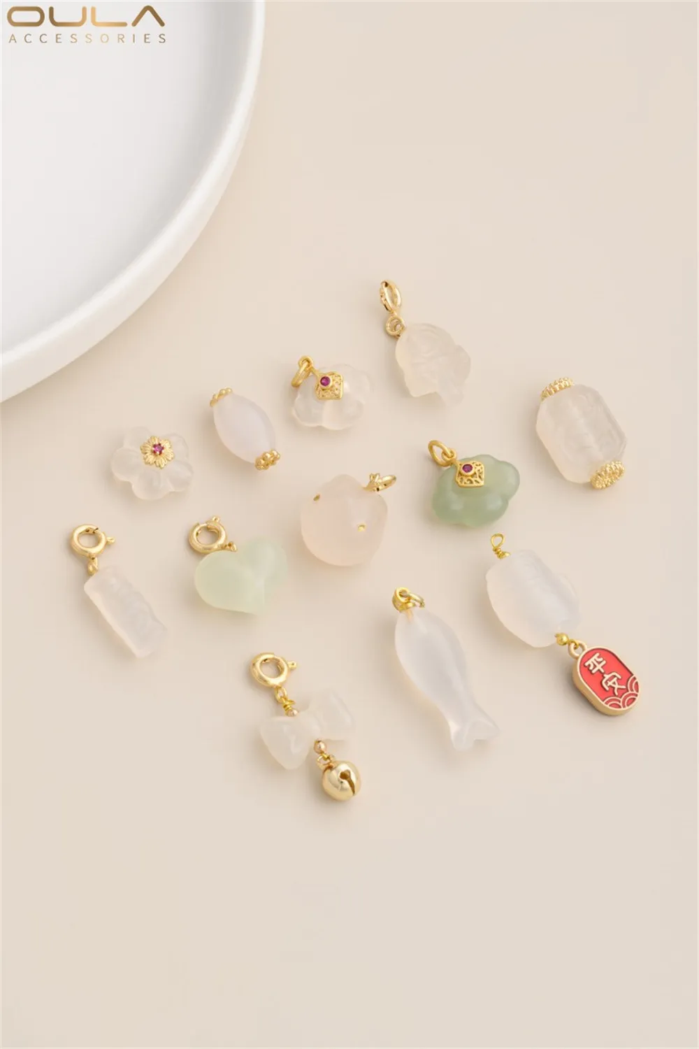 1PCS Natural White Agate Carved Heart‑shaped Koi Rabbit Bamboo Joint Pendant, Rice Beads & Spacer Beads DIY Accessories
1PCS Natural White Agate Carved Heart‑shaped Koi Rabbit Bamboo Joint Pendant, Rice Beads & Spacer Beads DIY Accessories