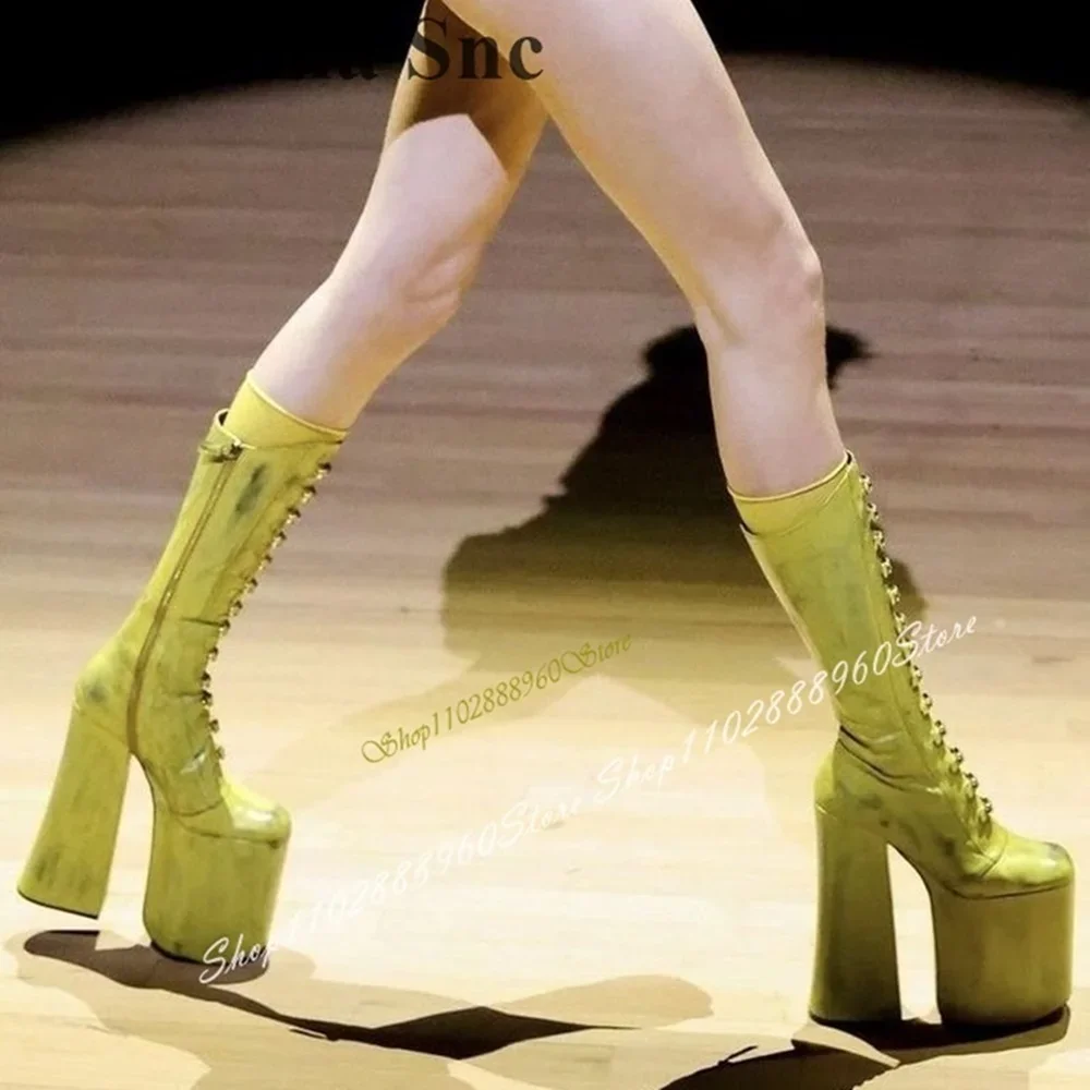 Mid Calf Green Buckle Strappy Platform Knight Boots Chunky High Heel Women Shoes Side Zipper Round Toe 2026 Zapatos Para Mujere
Mid Calf Green Buckle Strappy Platform Knight Boots Chunky High Heel Women Shoes Side Zipper Round Toe 2026 Zapatos Para Mujere