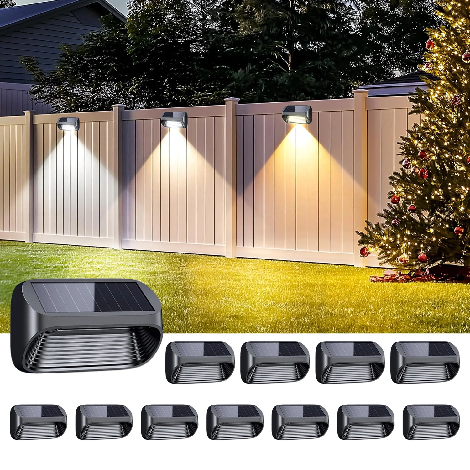 Набор из 12 фонарей для забора на солнечной энергии, автоматическое включение/выключение, солнечные палубные фонари для наружного двора, настенного декора патио
Набор из 12 фонарей для забора на солнечной энергии, автоматическое включение/выключение, солнечные палубные фонари для наружного двора, настенного декора патио